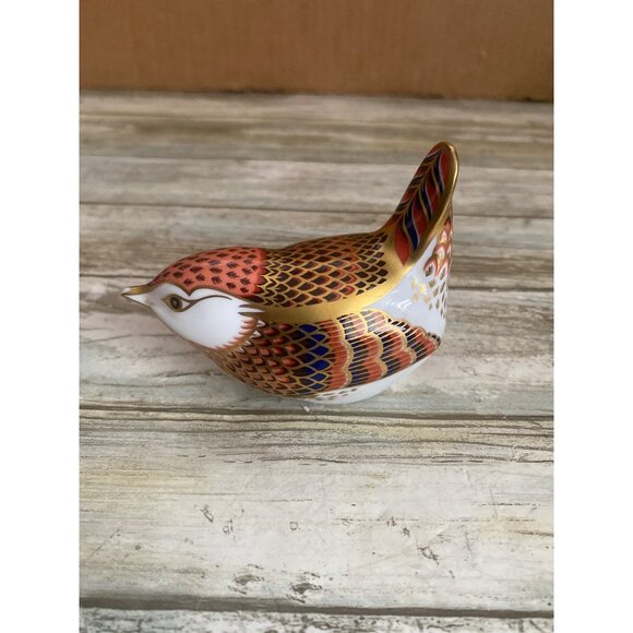 1997 Royal Crown Derby Jenny Wren Bird Paperweight with Gold Stopper – FLAW - Picture 3 of 8